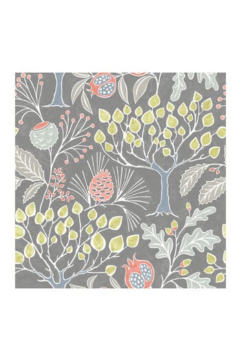 Wallpops Groovy Garden Grey Peel & Stick Wallpaper In Multicolor