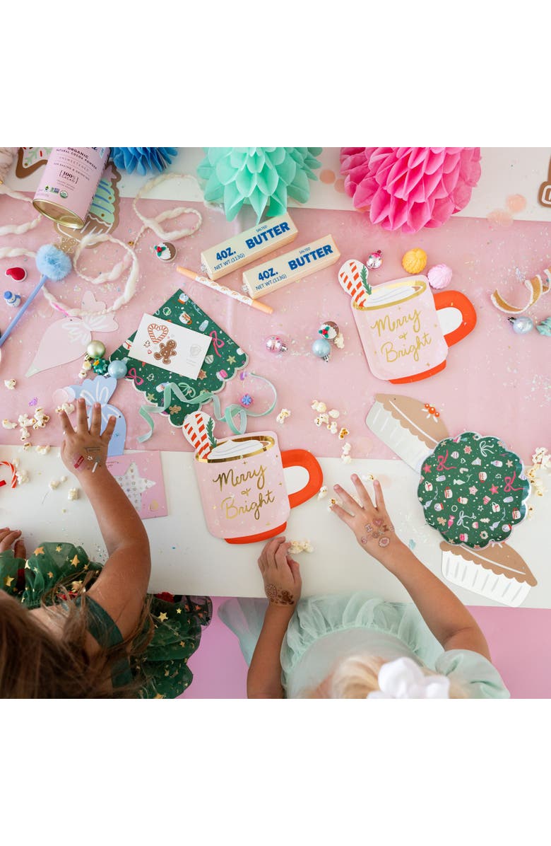 Daydream Society Baking Spirits Bright Merry & Bright Christmas Mug Small Plates, Alternate, color, Assorted Pre-Pack