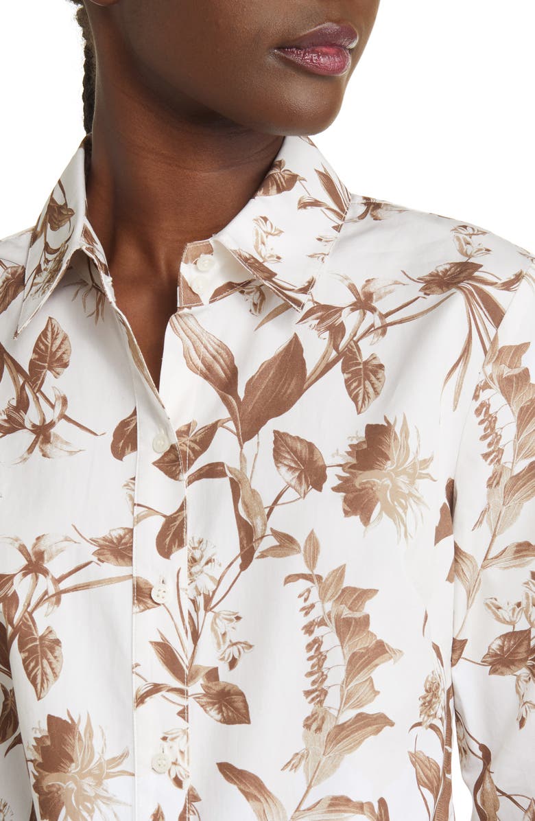 Nordstrom Signature Floral Cotton Shirt, Alternate, color, 