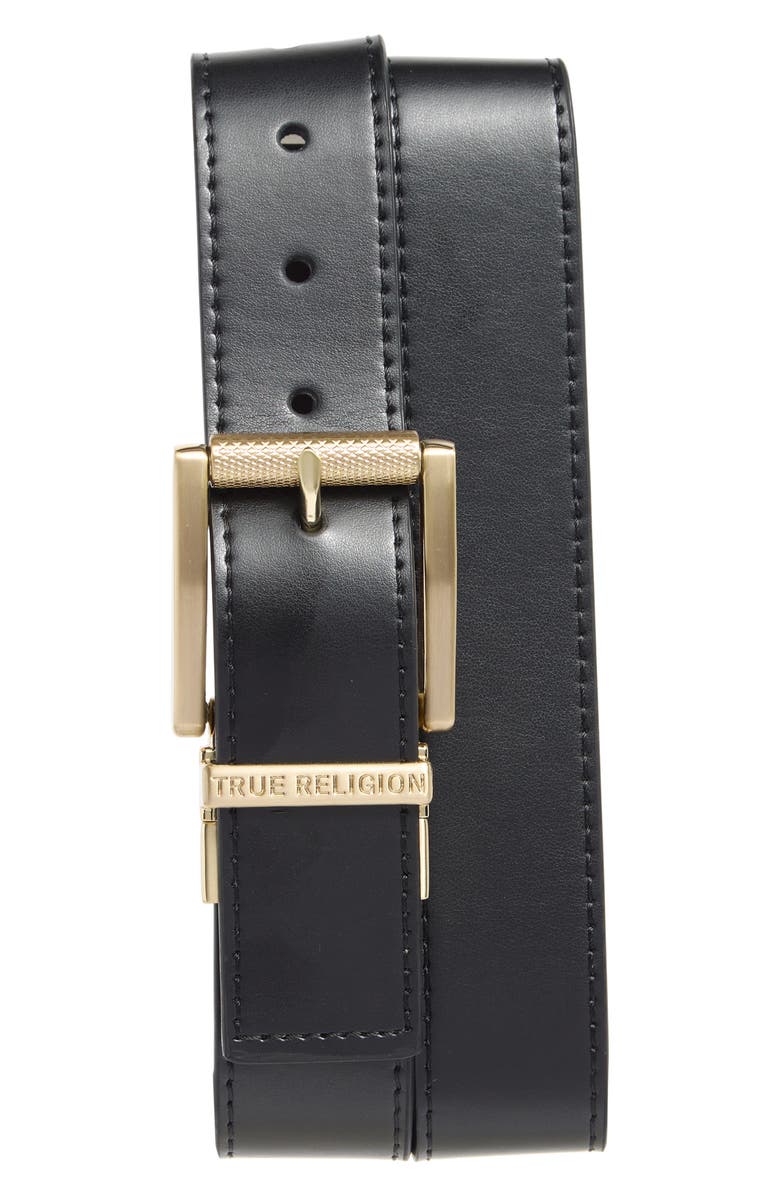 True Religion Lumin Nova Reversible Leather Belt, Main, color, Black/ Brown