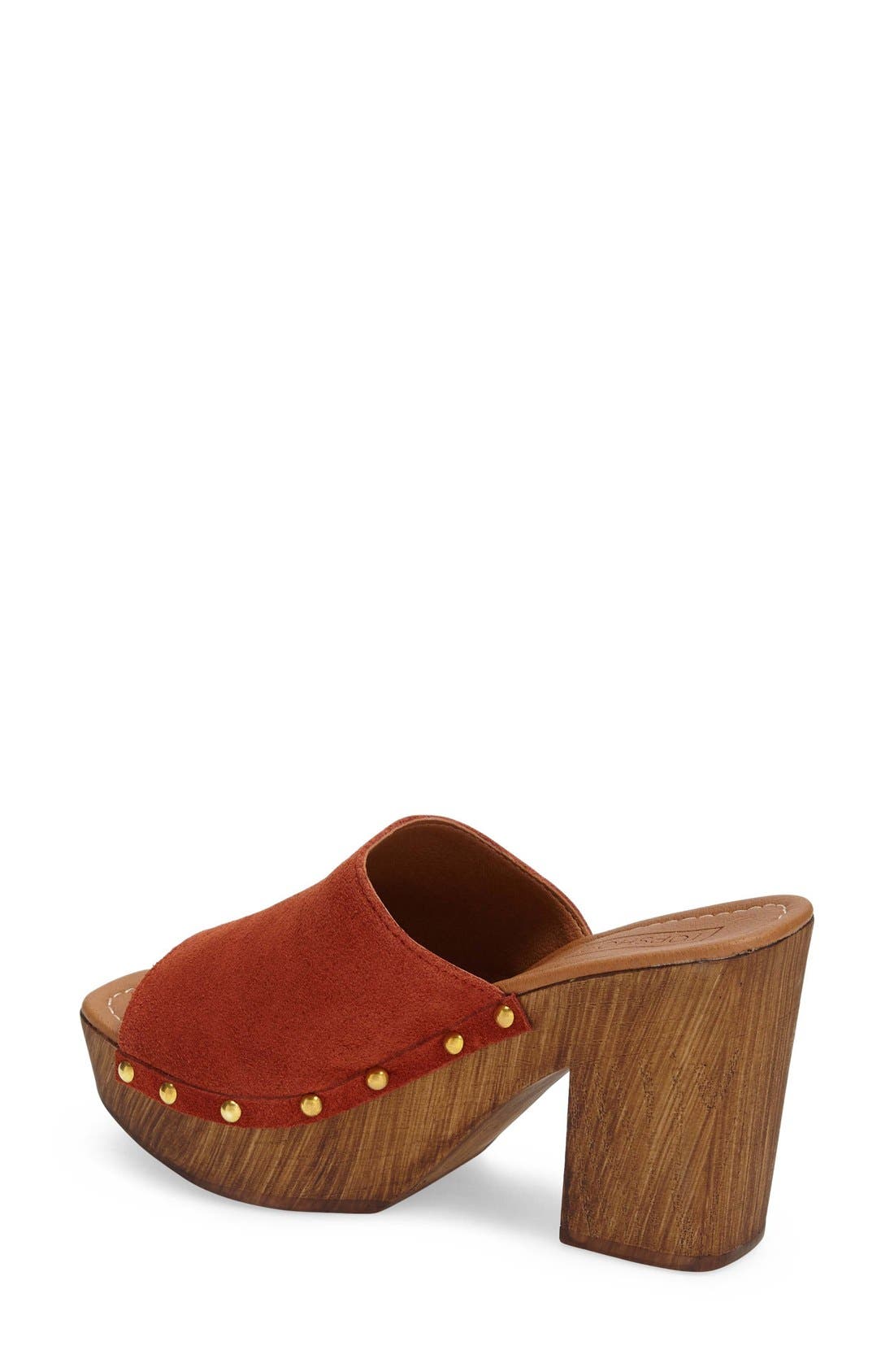 'Lucy' Platform Clog, Alternate, color, RUST