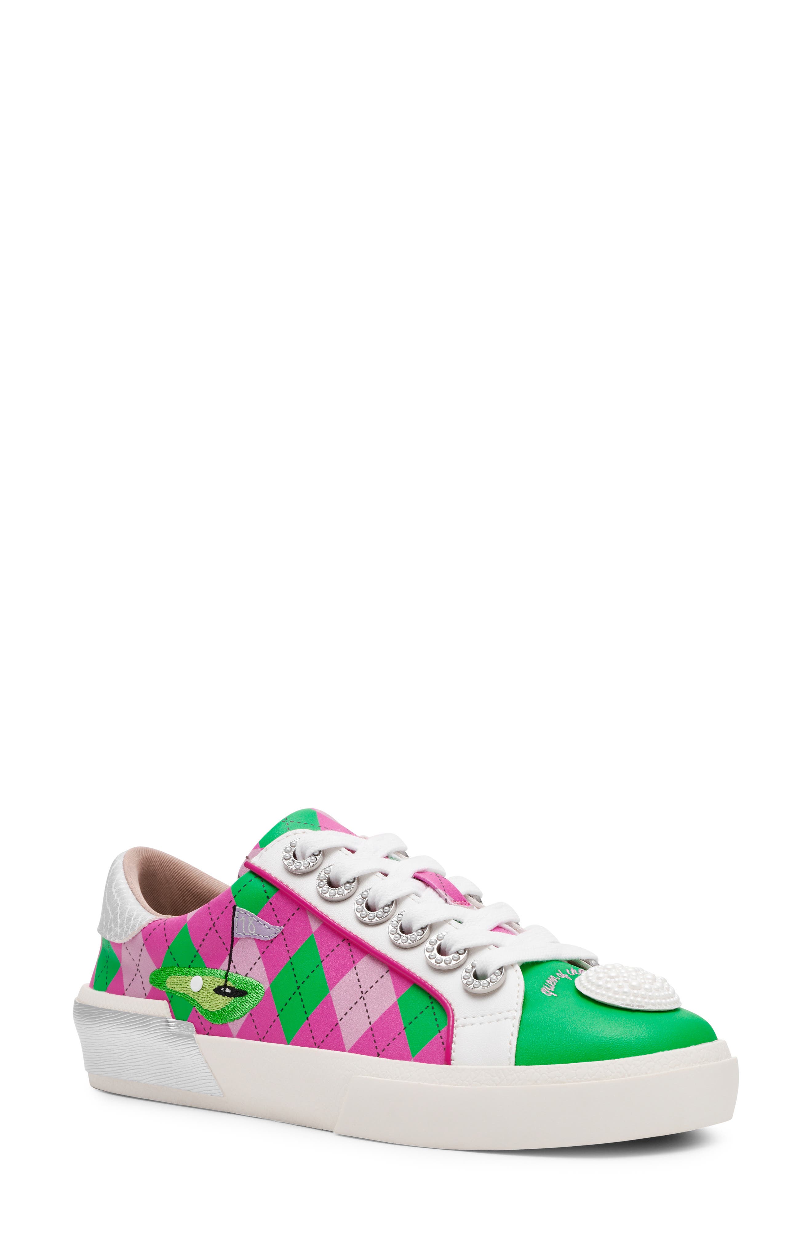 Betsey Johnson Sherrie Sneaker, Main, color, Pink/ Green Multi