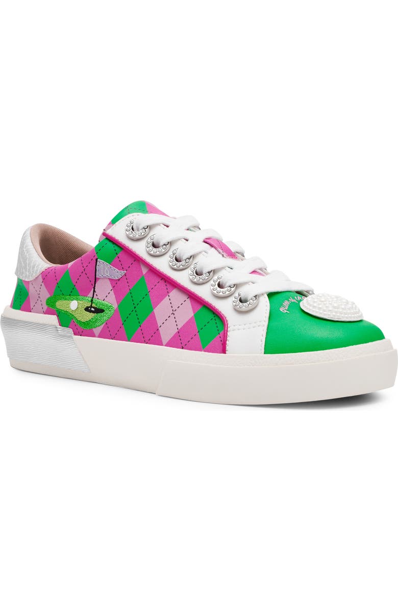 Betsey Johnson Sherrie Sneaker, Main, color, Pink/ Green Multi