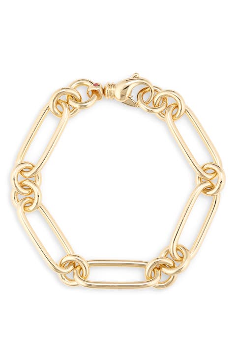Oro Classic Paper Clip Chain Bracelet