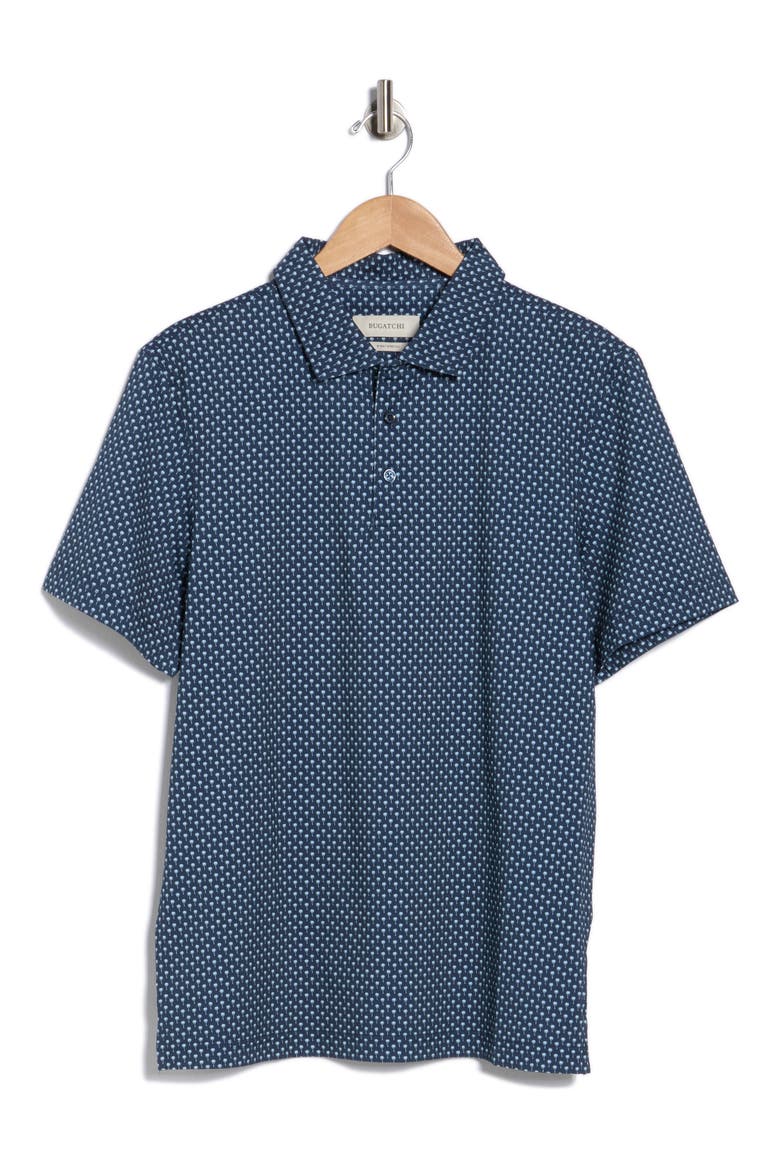 Palm Tree Stretch Cotton Knit Polo, Alternate, color, TEAL