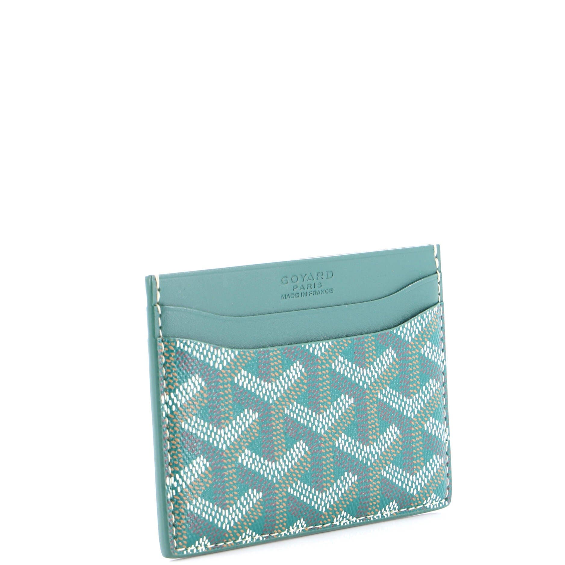 Pre-Owned Goyard Saint Sulpice Card Holder Coated Canvas, Alternate, color, Green