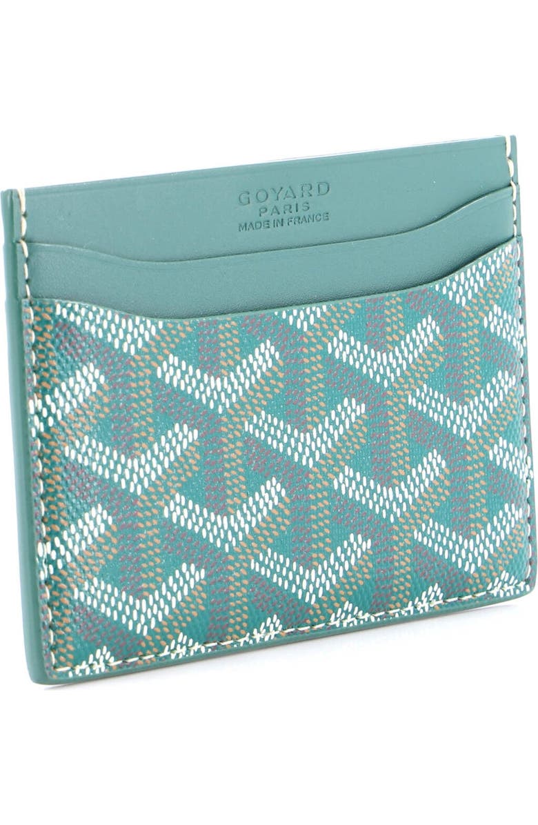 Pre-Owned Goyard Saint Sulpice Card Holder Coated Canvas, Alternate, color, Green