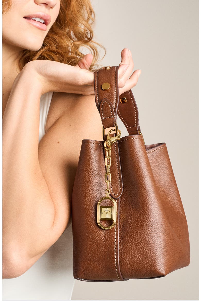 Watch Bag Charm, Alternate, color, GOLD