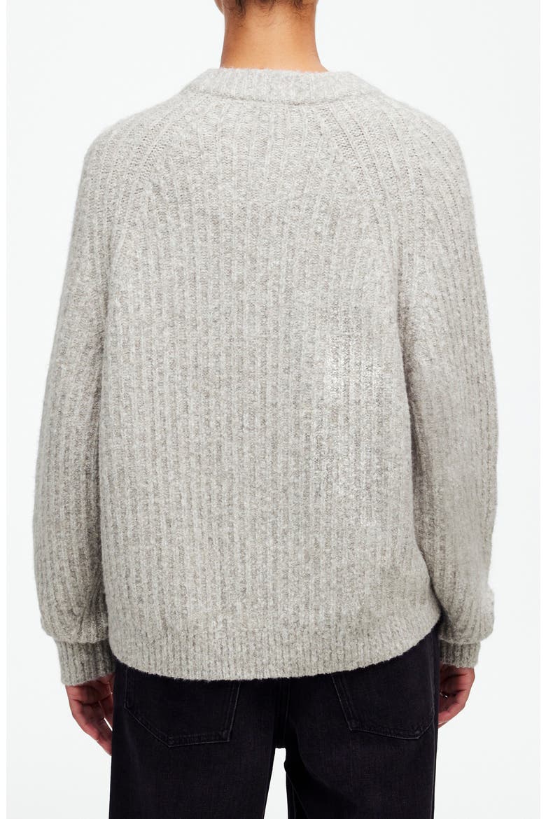 Marled Rib Cotton & Wool Blend Sweater, Alternate, color, HEATHER DUSK GREY MARL