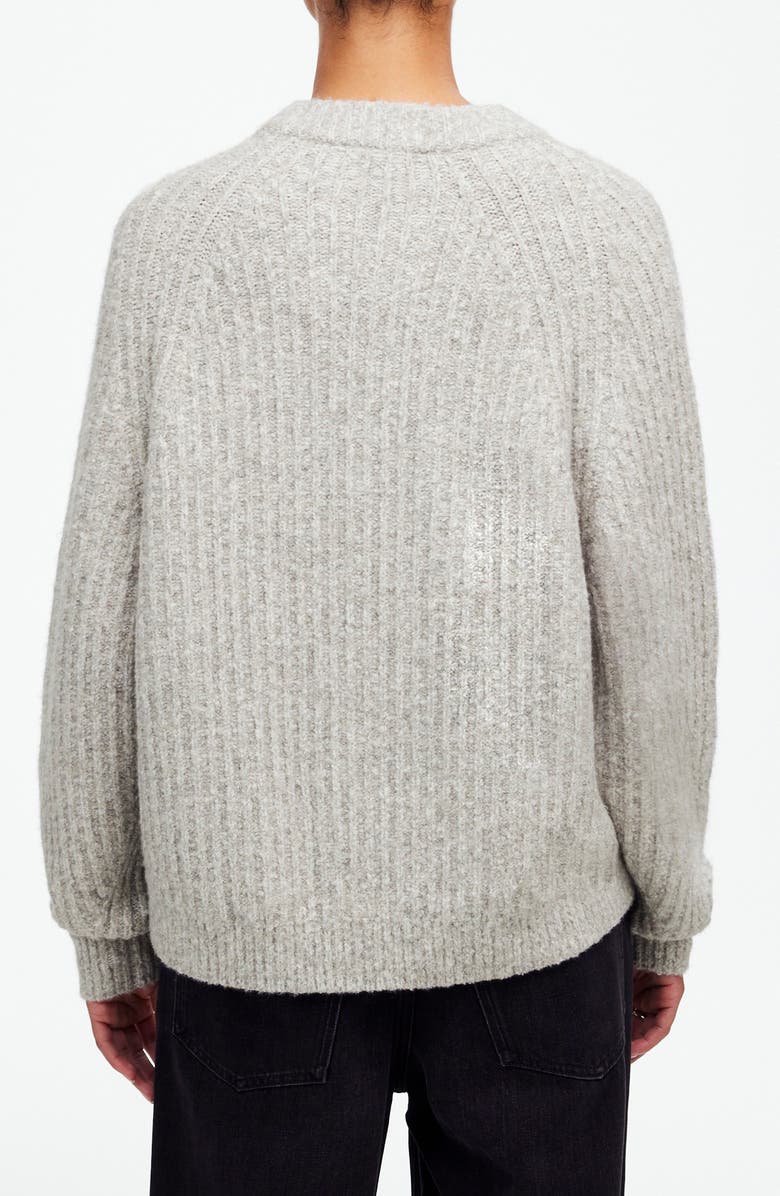 Madewell Marled Rib Cotton & Wool Blend Sweater, Alternate, color, 