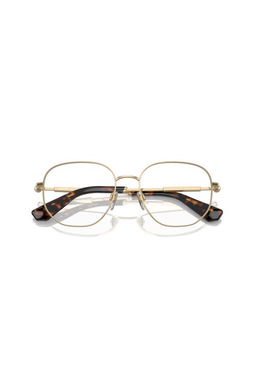 Burberry 53mm Square Optical Glasses In Gold