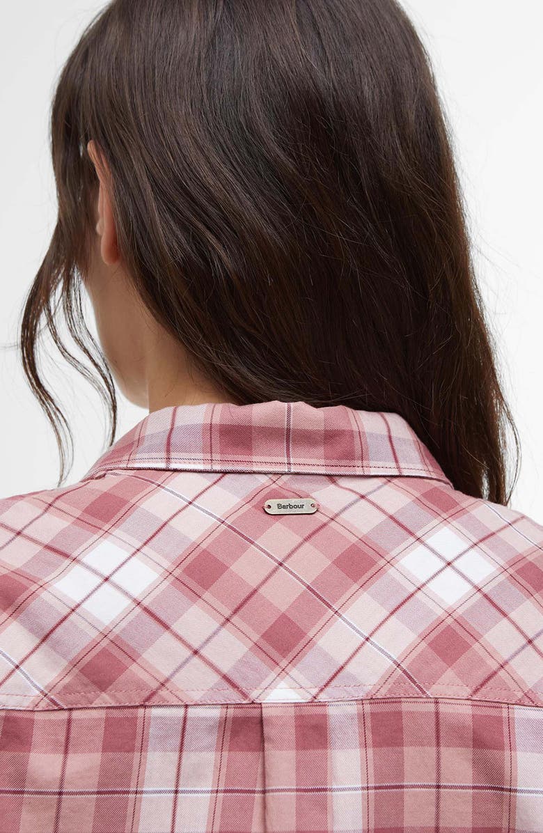 Barbour Angelonia Plaid Button-Up Shirt, Alternate, color, Tea Rose / Cloud Check