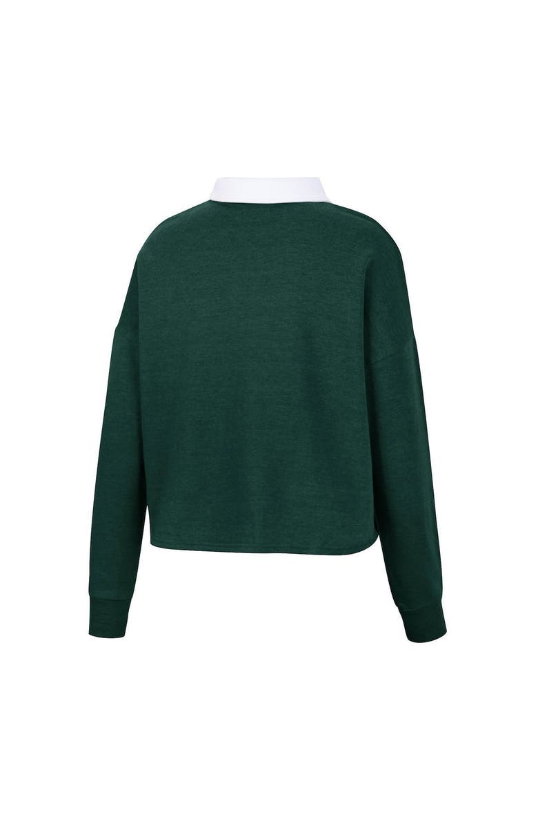 COLOSSEUM Women's Colosseum Green Michigan State Spartans I Love My Job Rugby Long Sleeve Shirt, Alternate, color, 