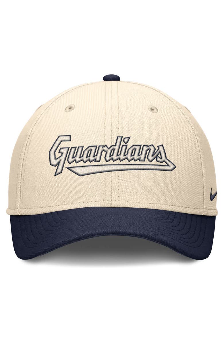 Nike Men's Nike Natural/Navy Cleveland Guardians Statement Rise Performance Flex Hat, Alternate, color, Natural