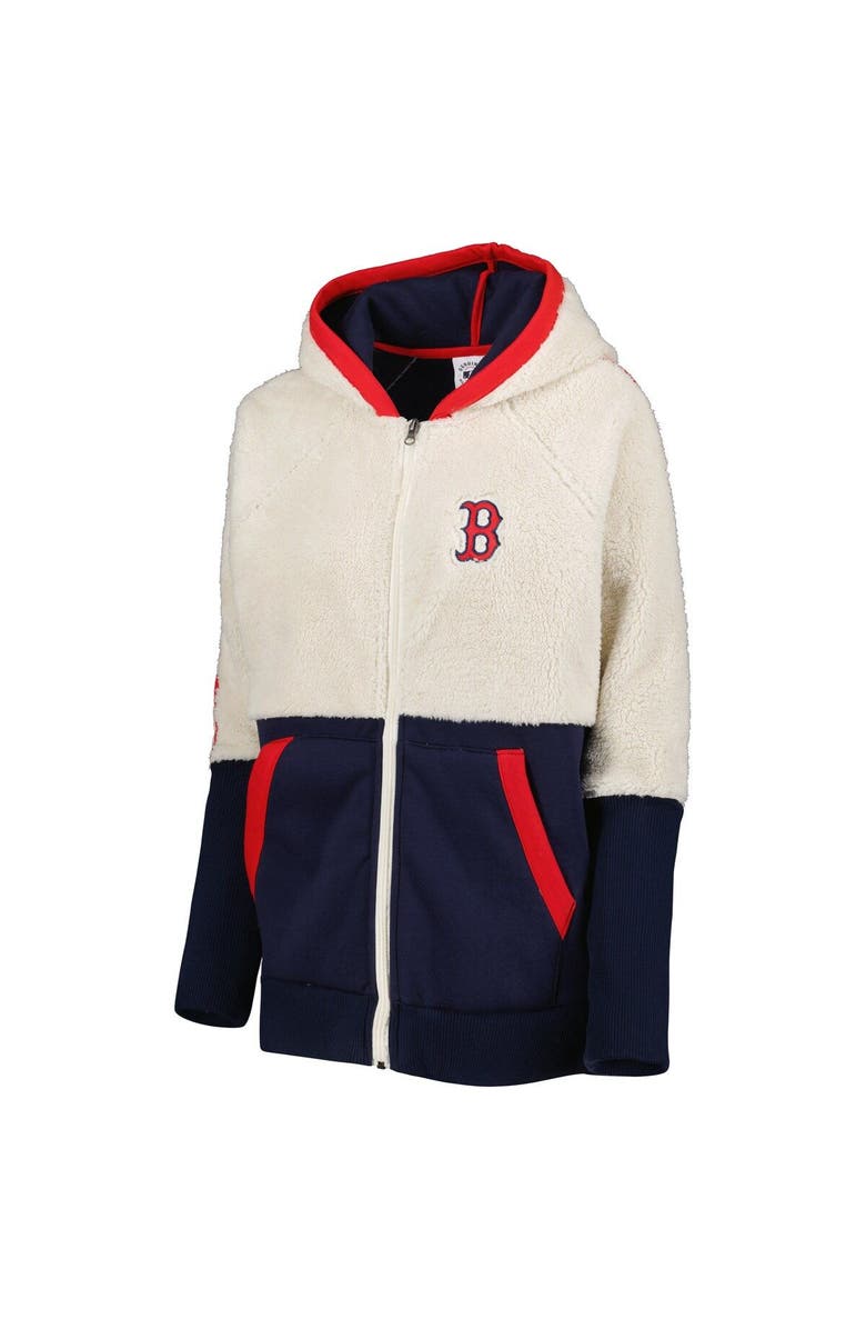 G-III 4HER BY CARL BANKS Women's G-III 4Her by Carl Banks Oatmeal/Navy Boston Red Sox Shuffle It Raglan Full-Zip Hoodie, Alternate, color, Oatmeal