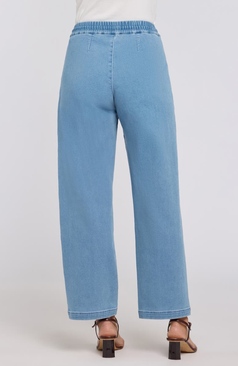 NYDJ Drawstring Relaxed Knit Denim Pants, Alternate, color, Light Indigo