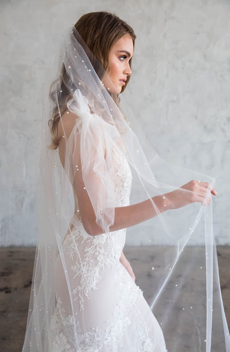 Brides & Hairpins Alora Tulle Veil, Alternate, color, Ivory