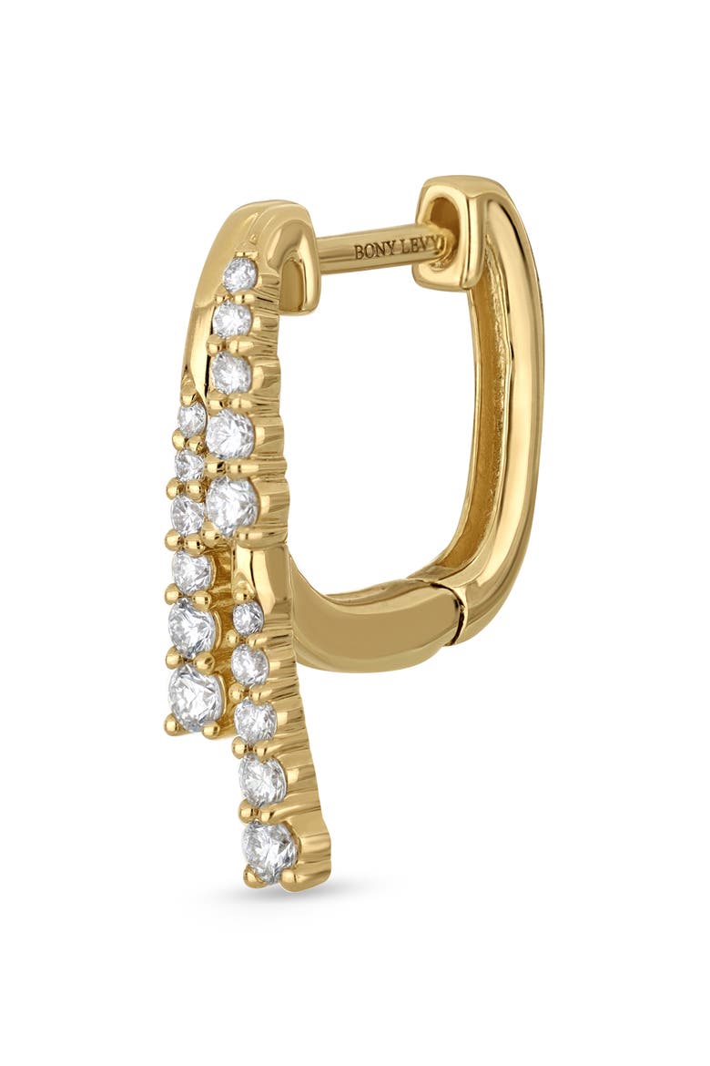 Audrey 18K Gold Diamond Pavé Hoop Earrings, Alternate, color, 18K GOLD