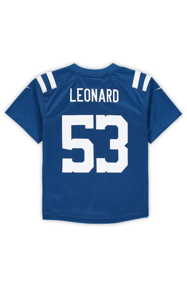 Nike Preschool Nike Shaquille Leonard Royal Indianapolis Colts Game Jersey, Alternate, color,