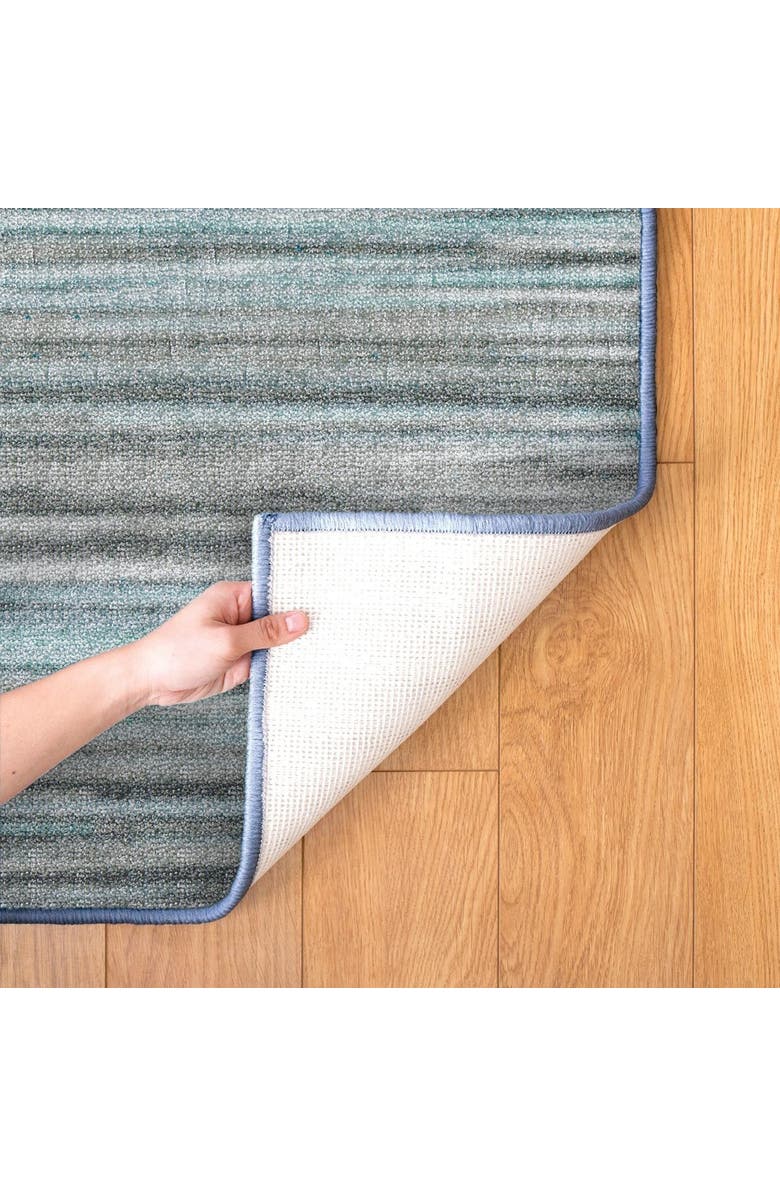 Kaplan Early Learning Company Sense of Place Nature's Stripes Carpet - Blue - 4' x 6' Rectangle, Alternate, color, Blue