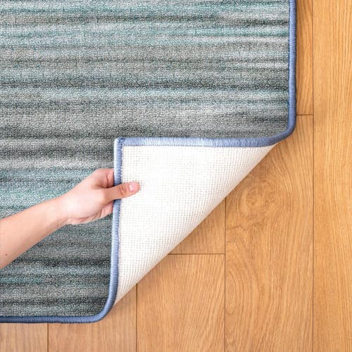 Kaplan Early Learning Company Sense Of Place Nature's Stripes Carpet In Blue