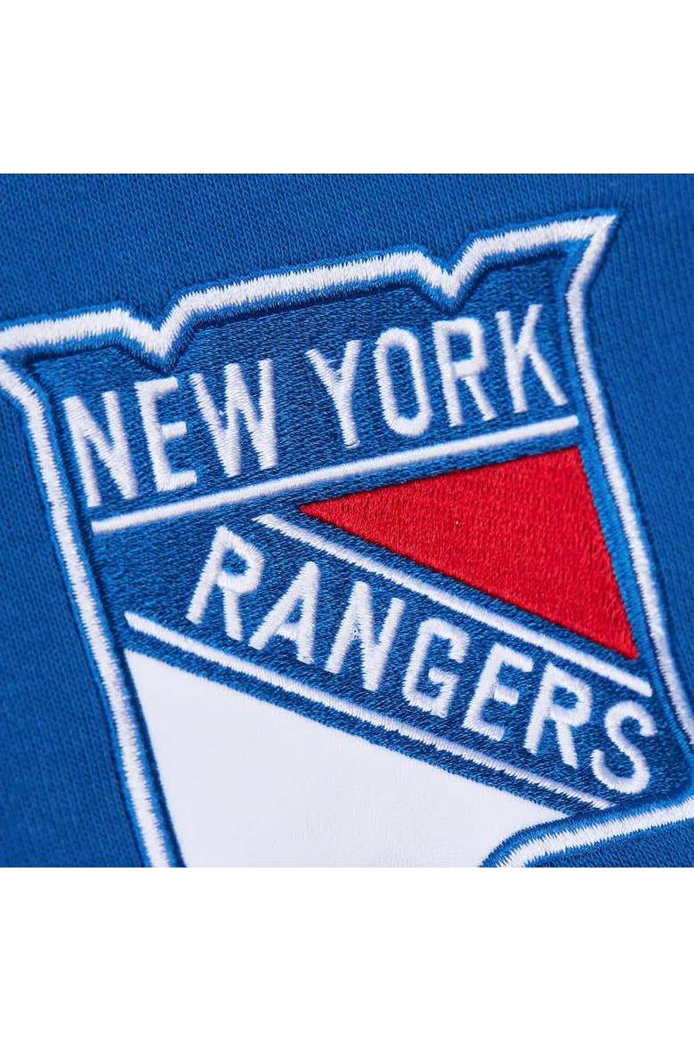 Men's Mitchell & Ness Blue New York Rangers Head Coach Slogan Pullover Hoodie, Alternate, color, Blue