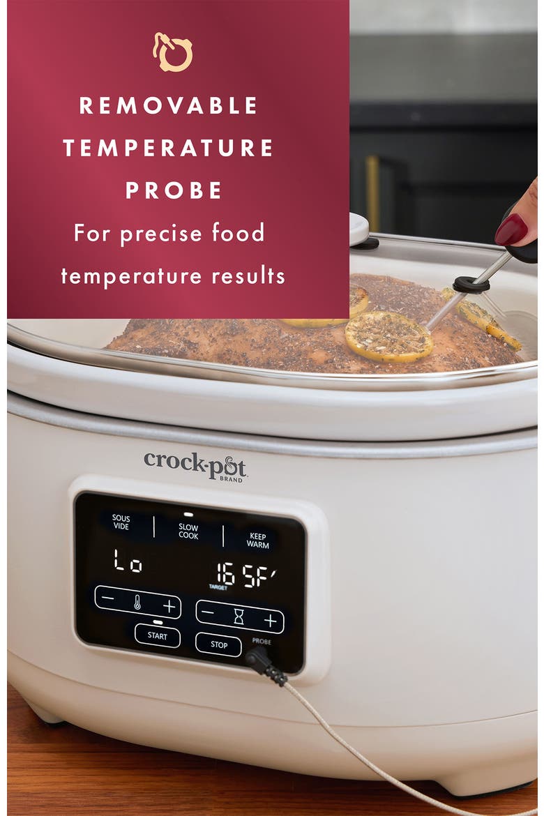 Programmable 6-Quart Slow Cooker with Sous Vide, Alternate, color, Oat Milk