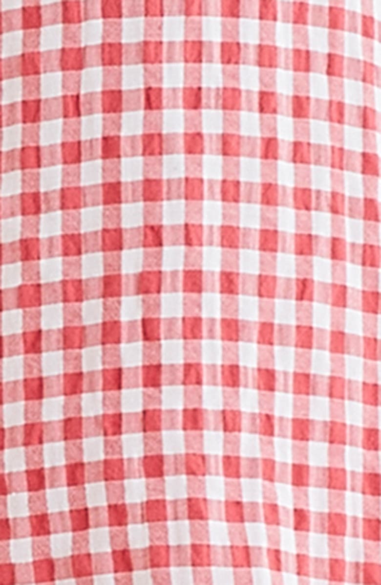 Papinelle Gingham Seersucker Short Pajamas, Alternate, color, Geranium