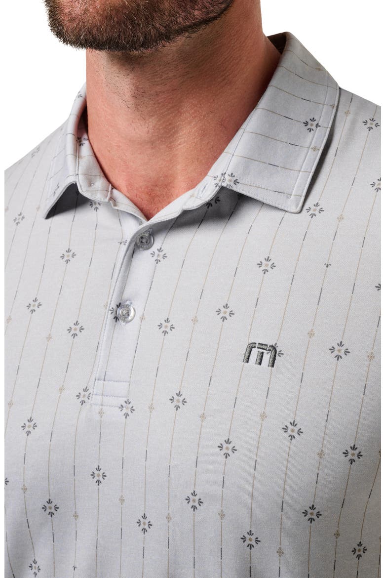 Featherweight Deco Print Polo, Alternate, color, HEATHER LIGHT GREY
