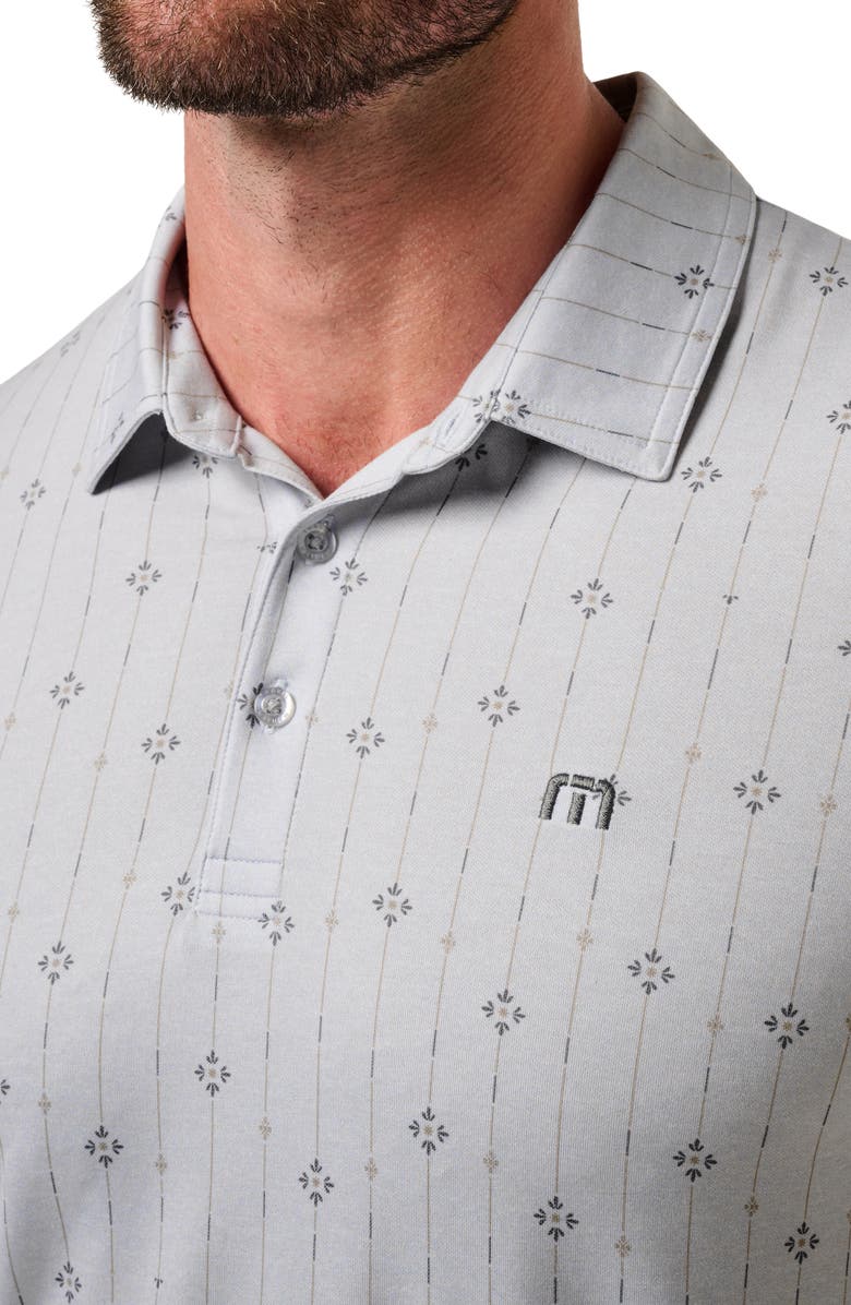 TravisMathew Featherweight Deco Print Polo, Alternate, color, Heather Light Grey