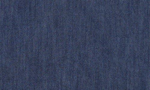 Frank & Eileen Denim Popover Top In Blue