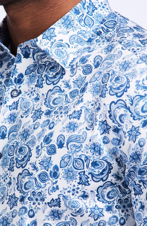 Robert Graham Lamton Cotton Button-up Shirt In Blue
