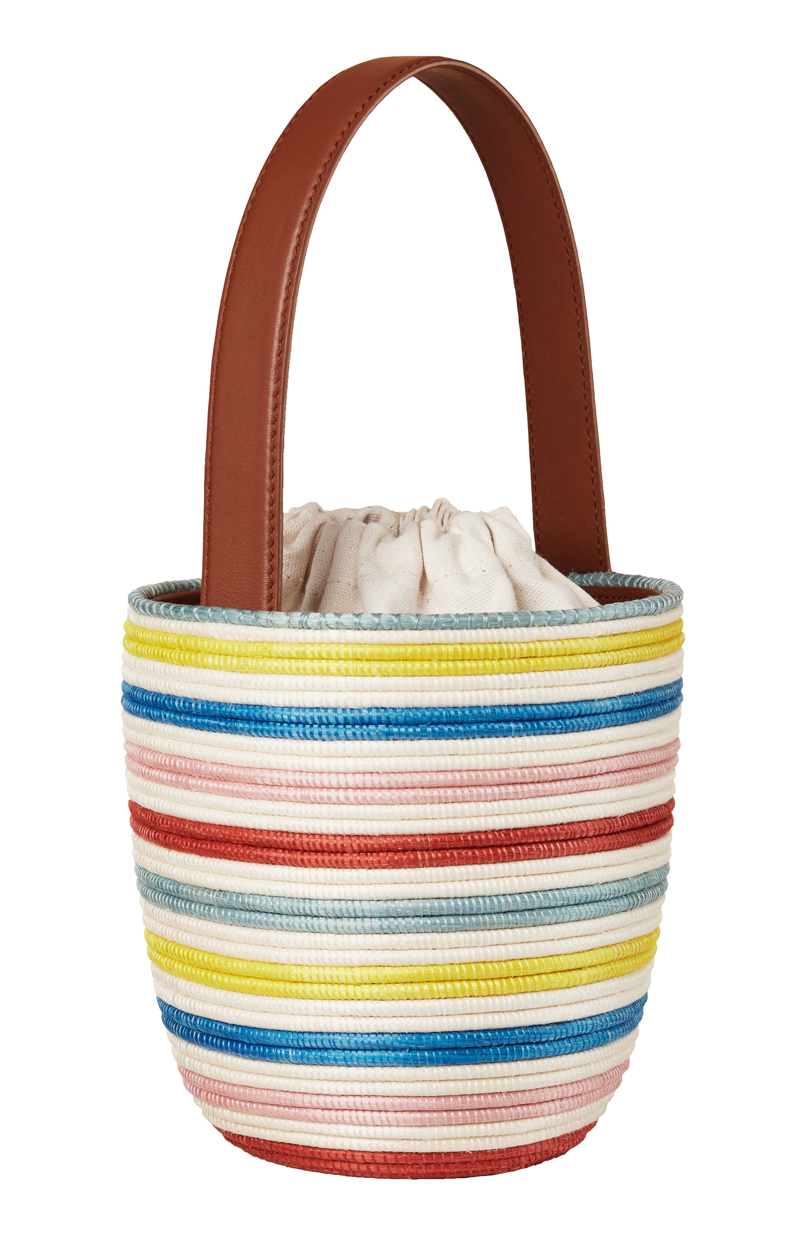 La Ligne x Cesta Lunch Pail Straw Handbag, Alternate, color, 