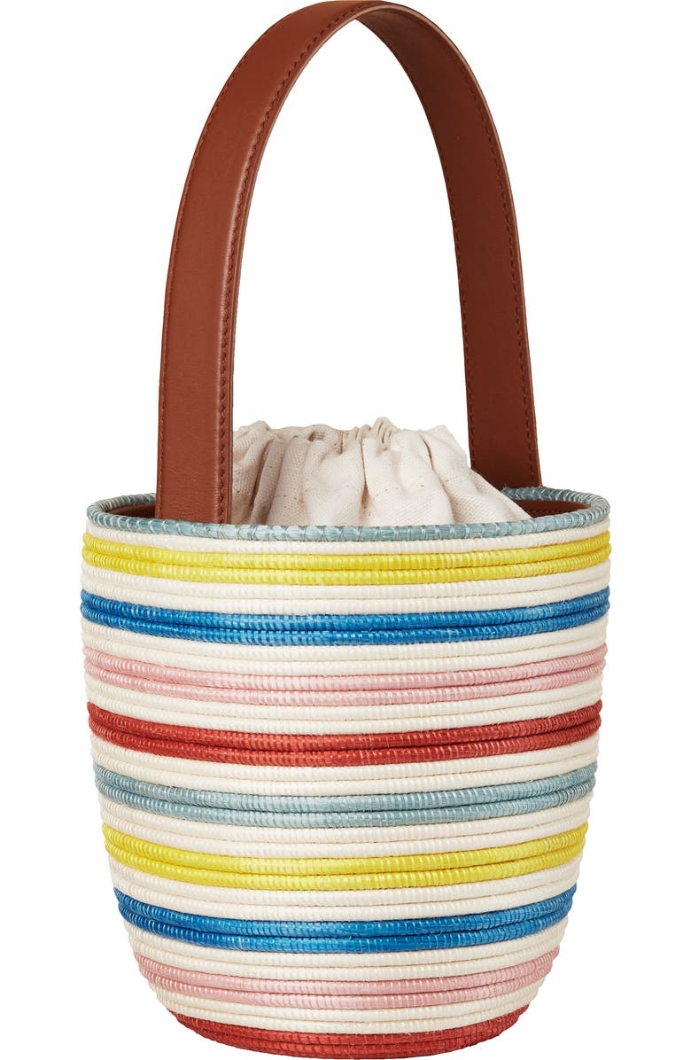 La Ligne x Cesta Lunch Pail Straw Handbag, Alternate, color,