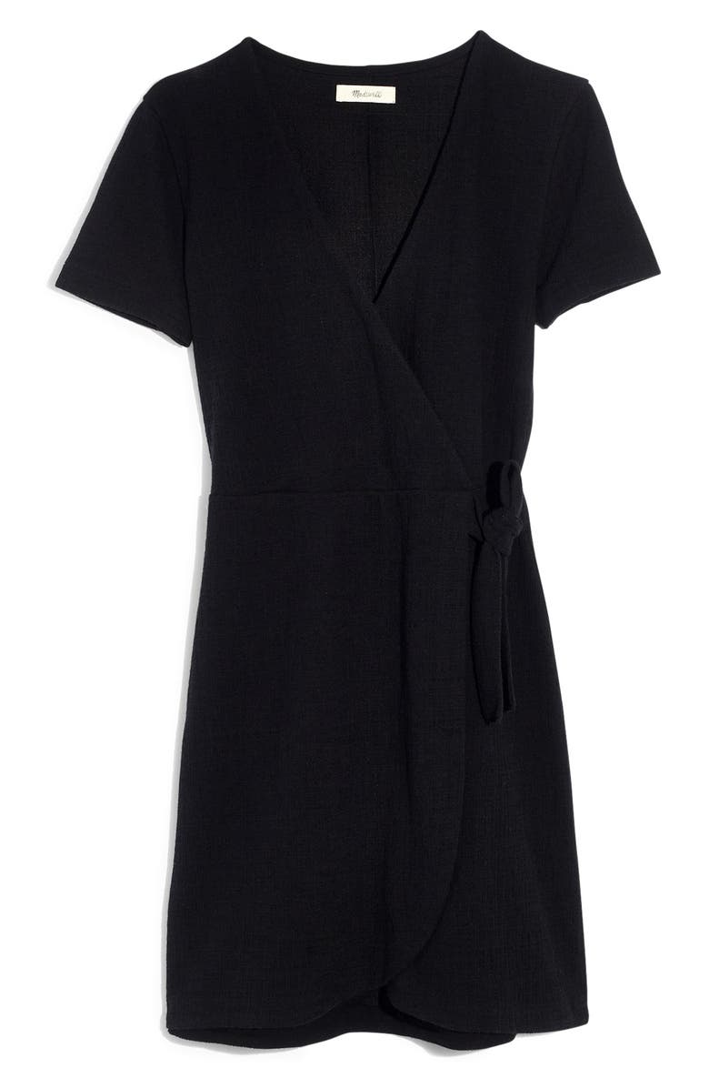 Madewell Texture & Thread Short Sleeve Side Tie Dress, Alternate, color, 