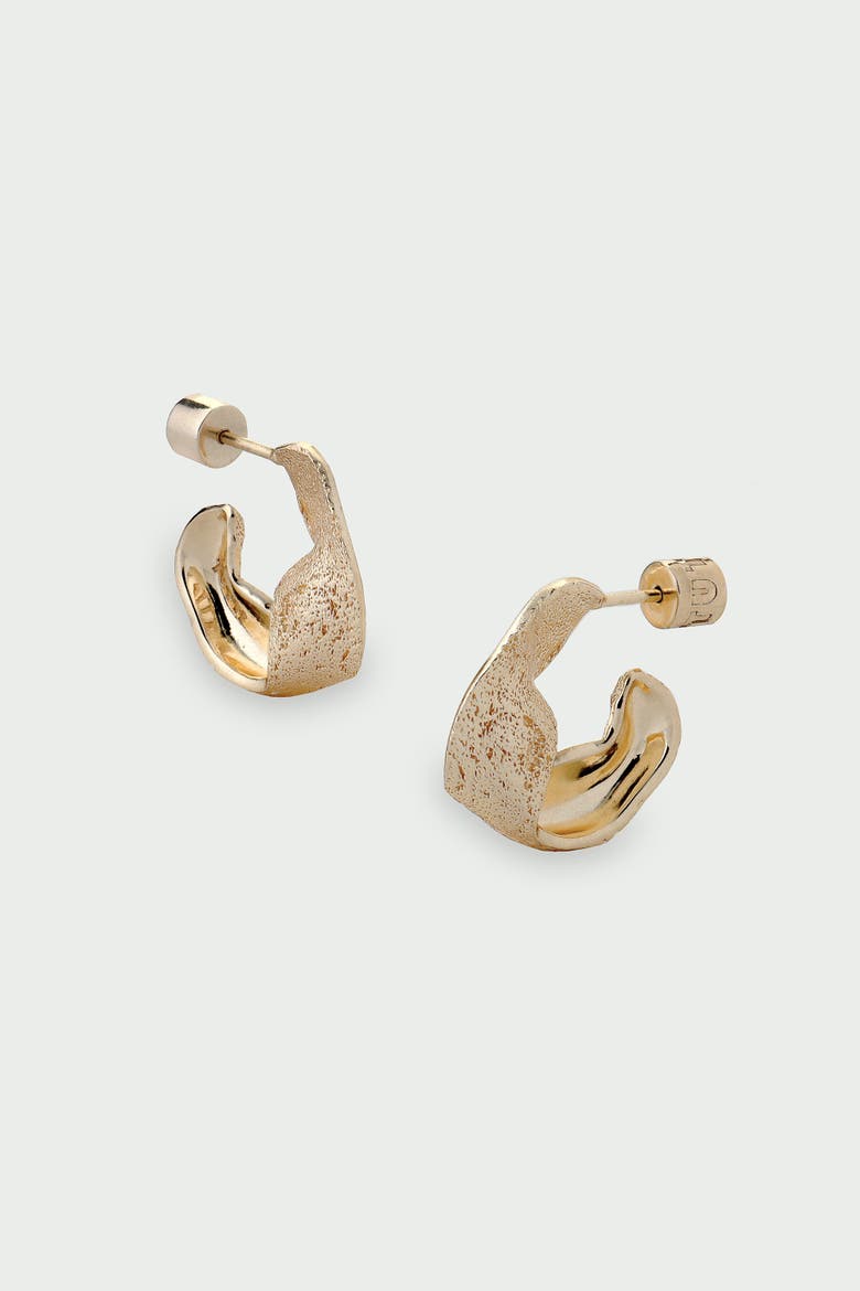 Wave Earrings, Main, color, Gold