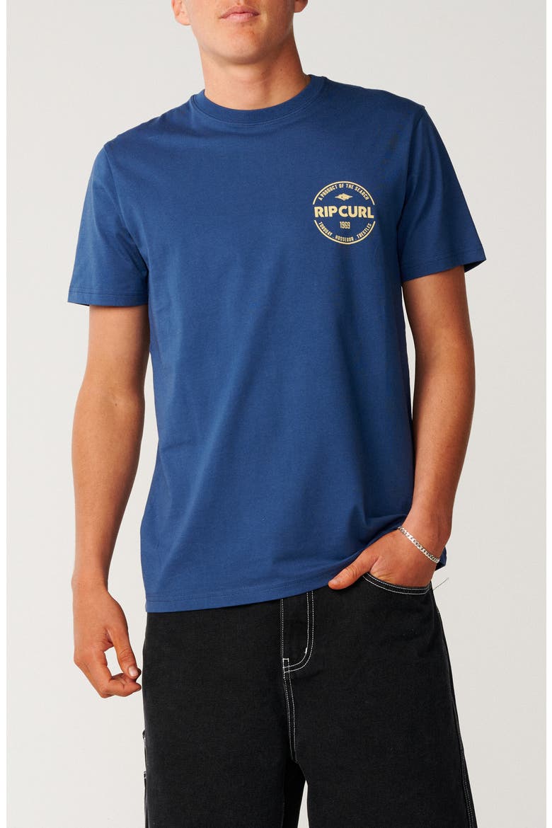 Logo Graphic Cotton T-Shirt, Main, color, LIGHT NAVY