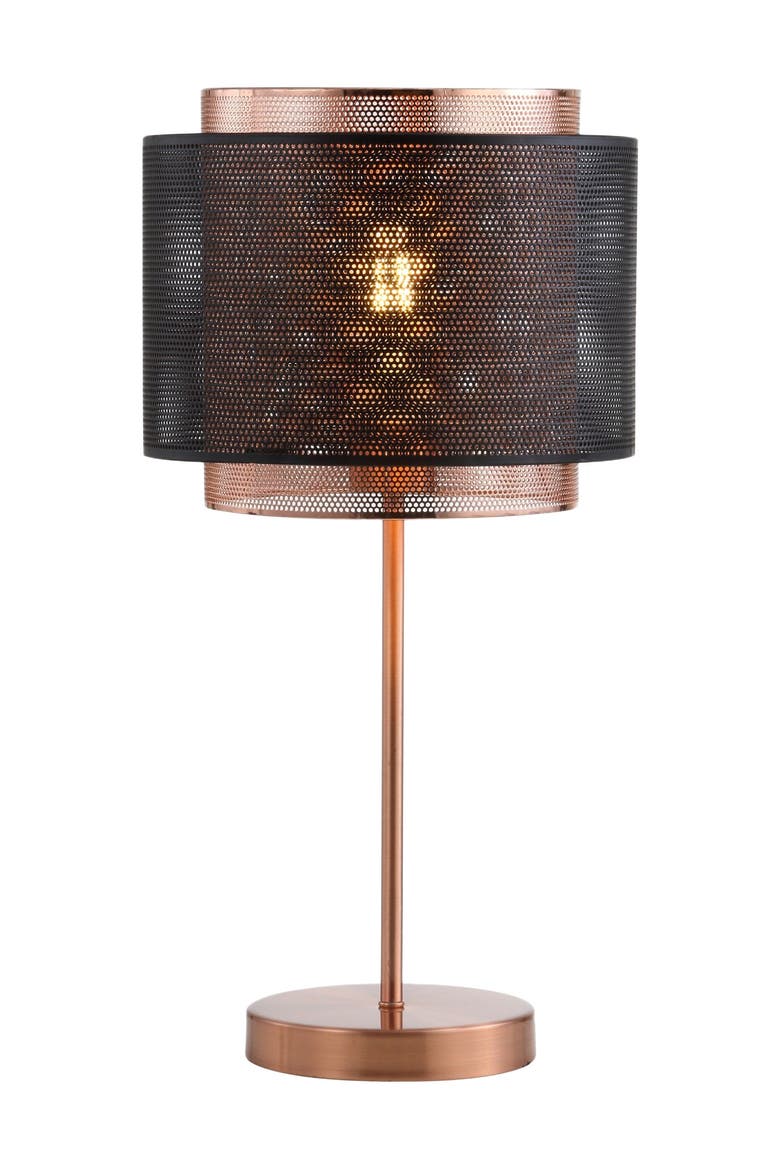 Tribeca 19.7" Metal LED Table Lamp, Copper/Black, Main, color, Copper