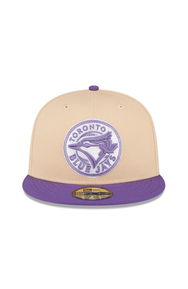 New Era Men's New Era Peach/Purple Toronto Blue Jays 40th Season Side Patch 59FIFTY Fitted Hat, Alternate, color, 