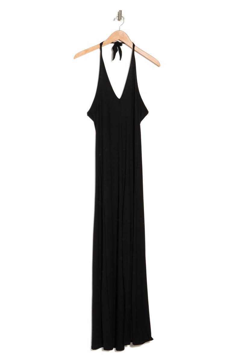 GO COUTURE Wide Leg Halter Jumpsuit, Alternate, color, Black