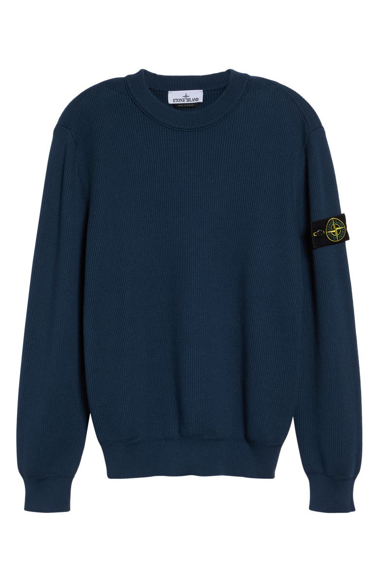Stone Island Rib Organic Cotton Sweater, Main, color, V002e Slate Blue