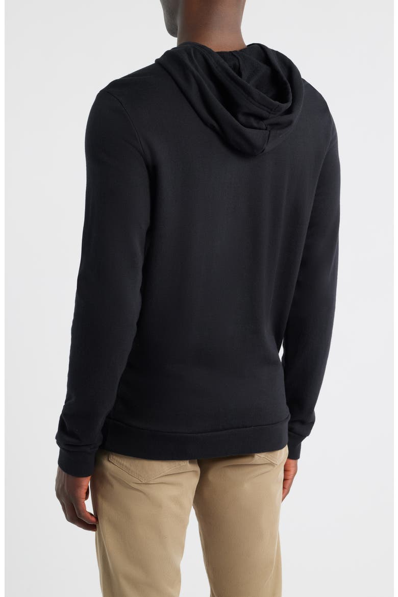Cotton Blend French Terry Pullover Hoodie, Alternate, color, BLACK