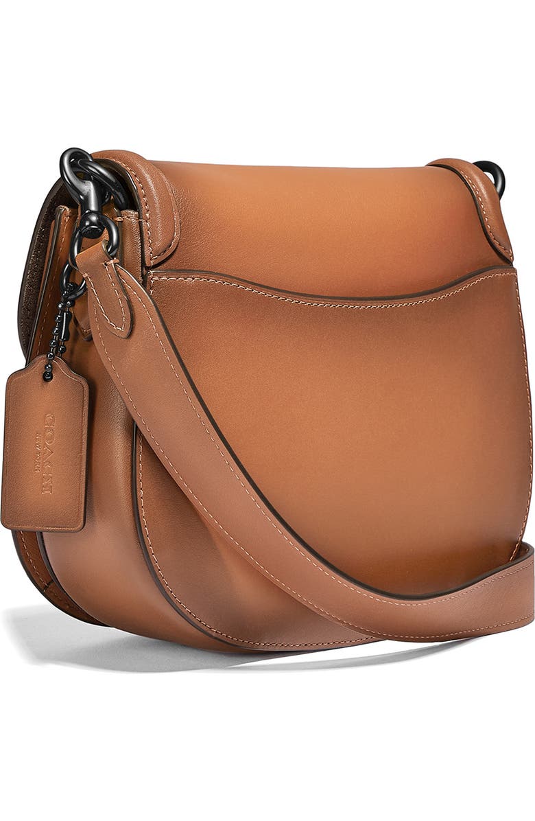 COACH Beat Leather Saddle Bag, Alternate, color,
