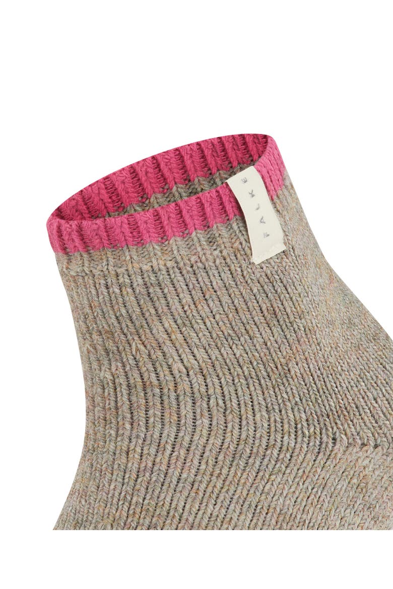 Cosy Plush Alpaca Wool Short Socks, Alternate, color, Nut Melange