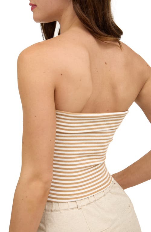 BLU PEPPER BLU PEPPER STRIPE STRETCH COTTON TUBE TOP