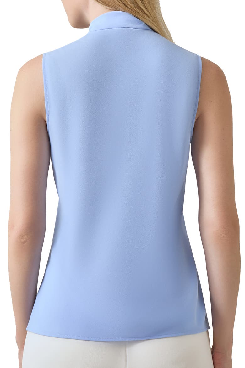 Tie Front Sleeveless Stretch Top, Alternate, color, CALIFORNIA SKY