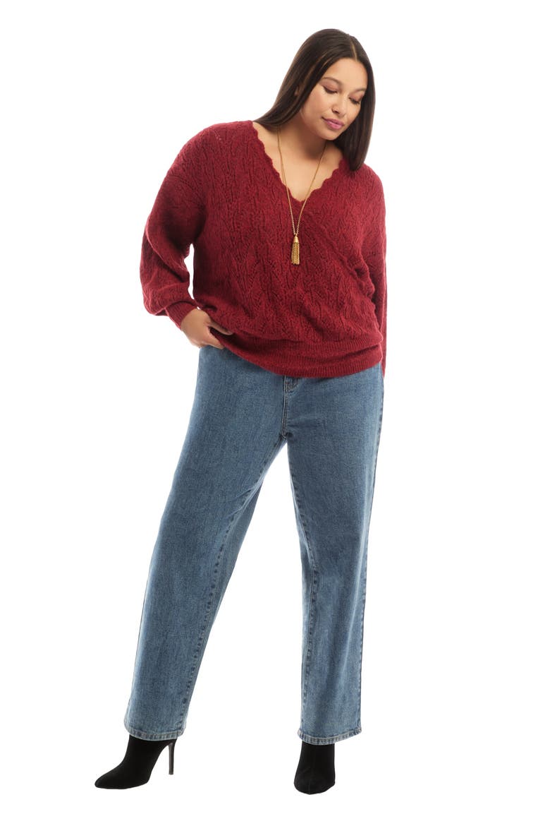 Cropped Boat Neck Sweater, Main, color, RUBY WINE