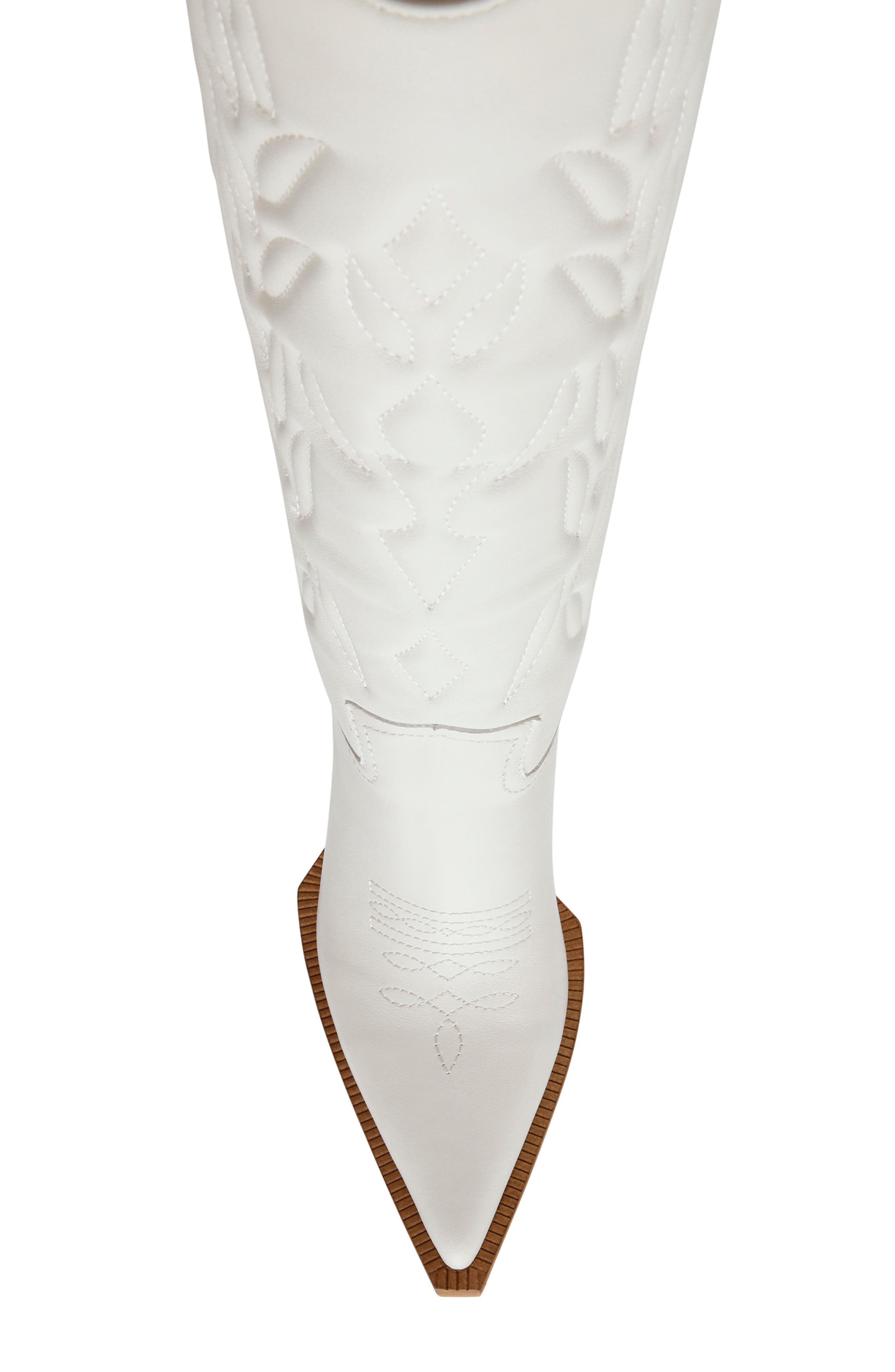 Kinzee Pointed Toe Western Boot, Alternate, color, WHITE LEATHER