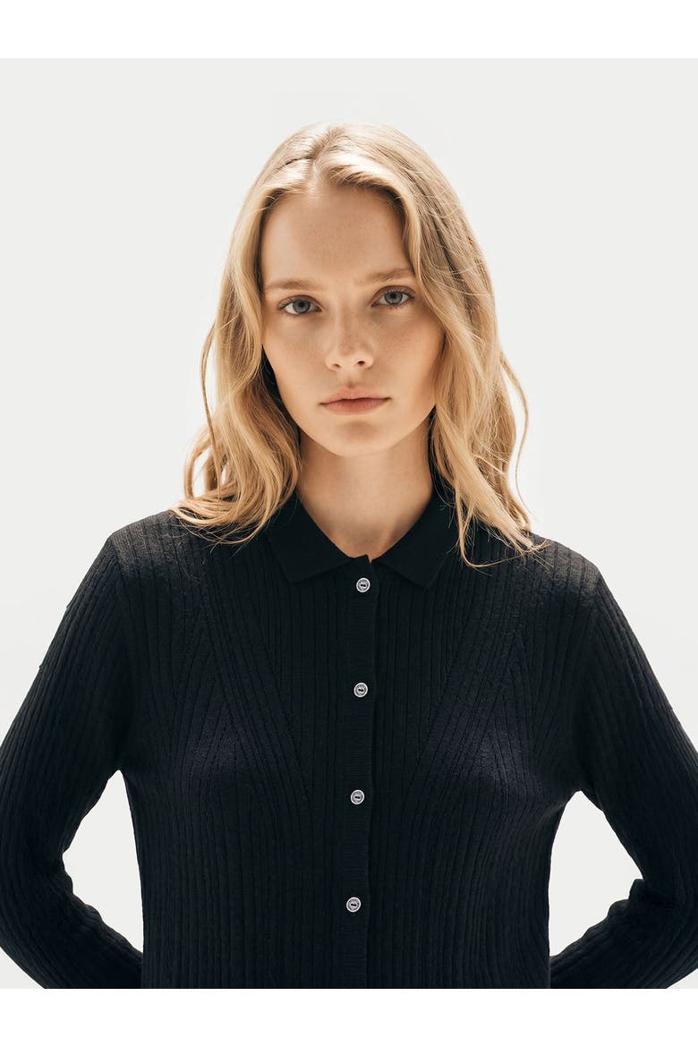 Silk Cashmere Cardigan, Alternate, color, black