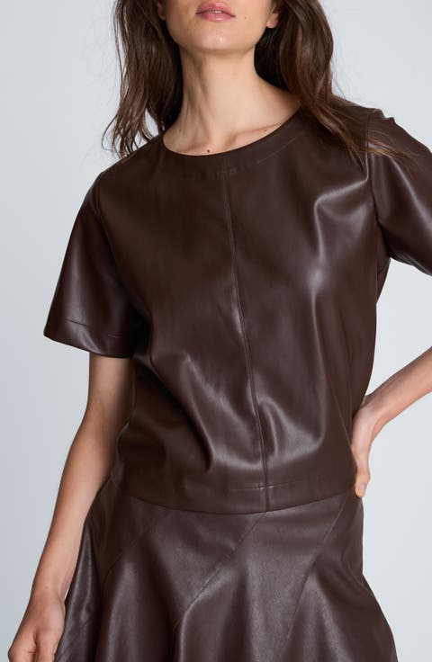 Faux Leather Crop Top
